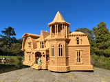 Small Brown Miniature #37 N-Scale Munster Family Mansion Mockingbird Victorian House Built