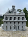 Small Gray Miniature #37 N-Scale Addams Family Mansion Wednesday Victorian House Built