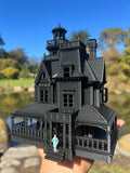 Miniature HO Scale Black Practical Witch Magic Victorian House Built Black