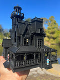 Miniature HO Scale Black Practical Witch Magic Victorian House Built Black