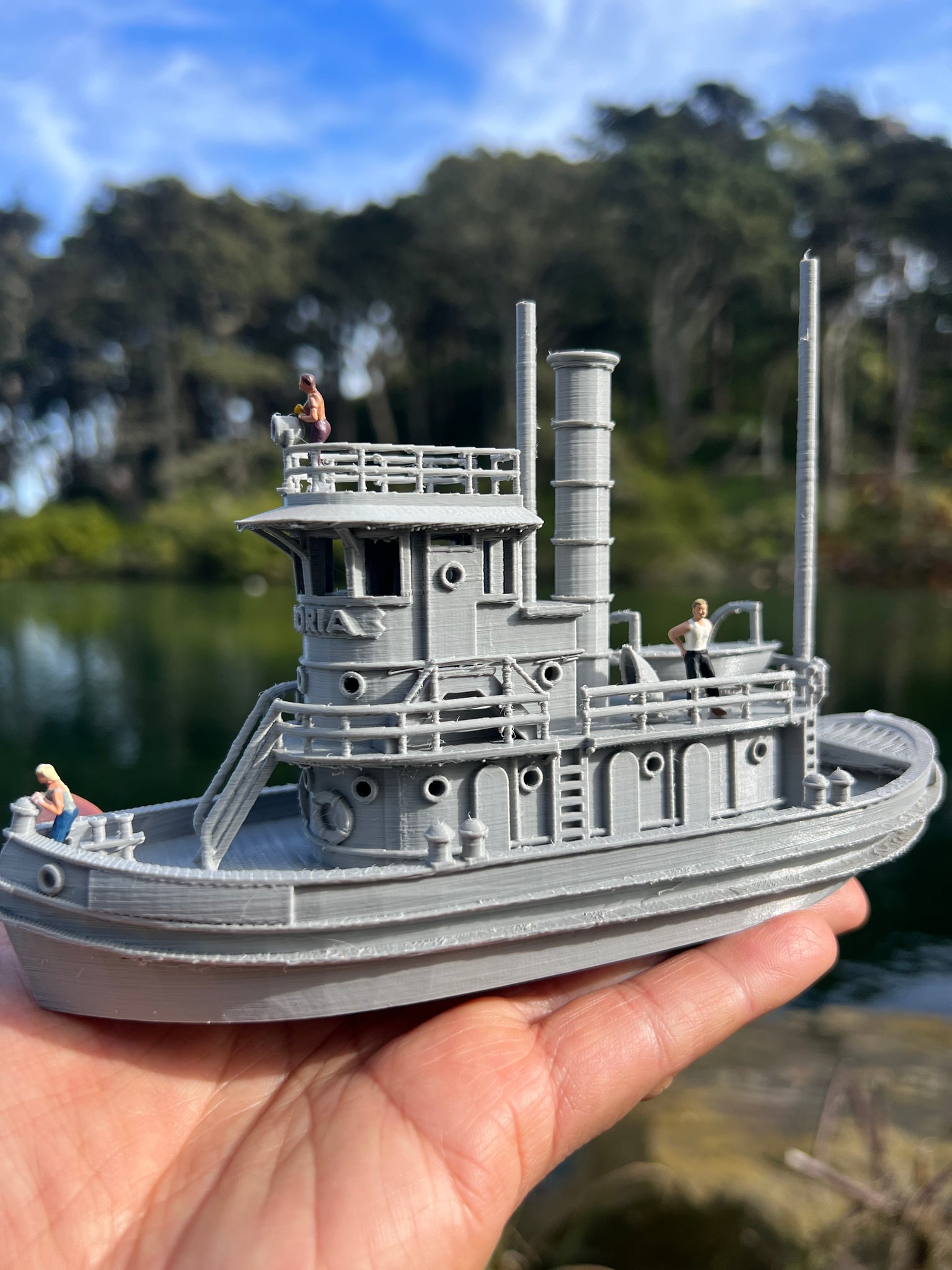 HO-Scale Ship “Victoria” Miniature Railroad Tugboat Assembled Built ...