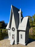 Gray Miniature HO-Scale Gru Villain Victorian Gothic House Minion Mansion Built