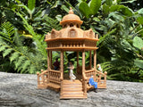 Wood Color HO-Scale Miniature Victorian Park Gazebo/Bandstand 1:87 Limited Edition