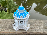 COLOR HO-Scale Miniature Victorian Park Gazebo/Bandstand Blue & White 1:87 Limited Edition