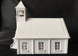 Miniature HO Scale Schoolhouse Train Model Assembled Victorian #11