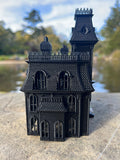 Black N-Scale Miniature #37 Addams Family Mansion Wednesday Victorian House Built 1/160