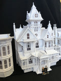 HO-Scale Miniature Victorian #5 - Castle House by Gold Rush Bay 1:87 White (Hinge)