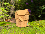 Small Miniature #38 Magical Brown N-Scale Sanderson Sisters’ Brown Witch Cottage from Salem House Including Interiors