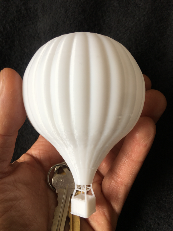 Miniature N-Scale HOT AIR BALLOON for Train Model Built Assembled White 1:160