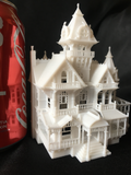 N-Scale White Victorian Castle House by Gold Rush Bay (1:160)