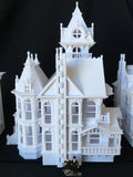 HO-Scale Miniature Victorian #5 - Castle House by Gold Rush Bay 1:87 White (Hinge)