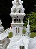 HO-Scale Miniature “Bishop's Palace” Victorian House (1:87 Scale)