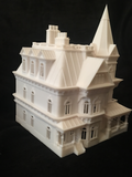 N-Scale Miniature Victorian #12 Madam Sally House Assembled Gothic Train White