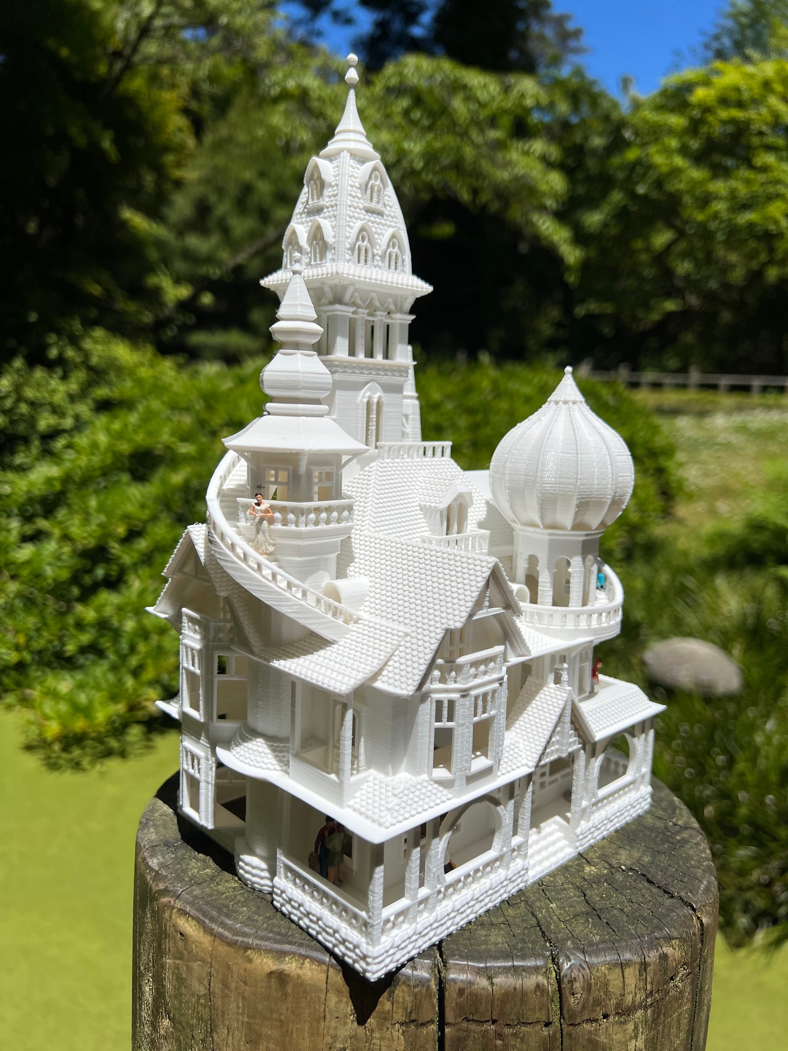 HO Scale Miniature Bishop s Palace Victorian House 1 87 Scale Gold Rush Bay