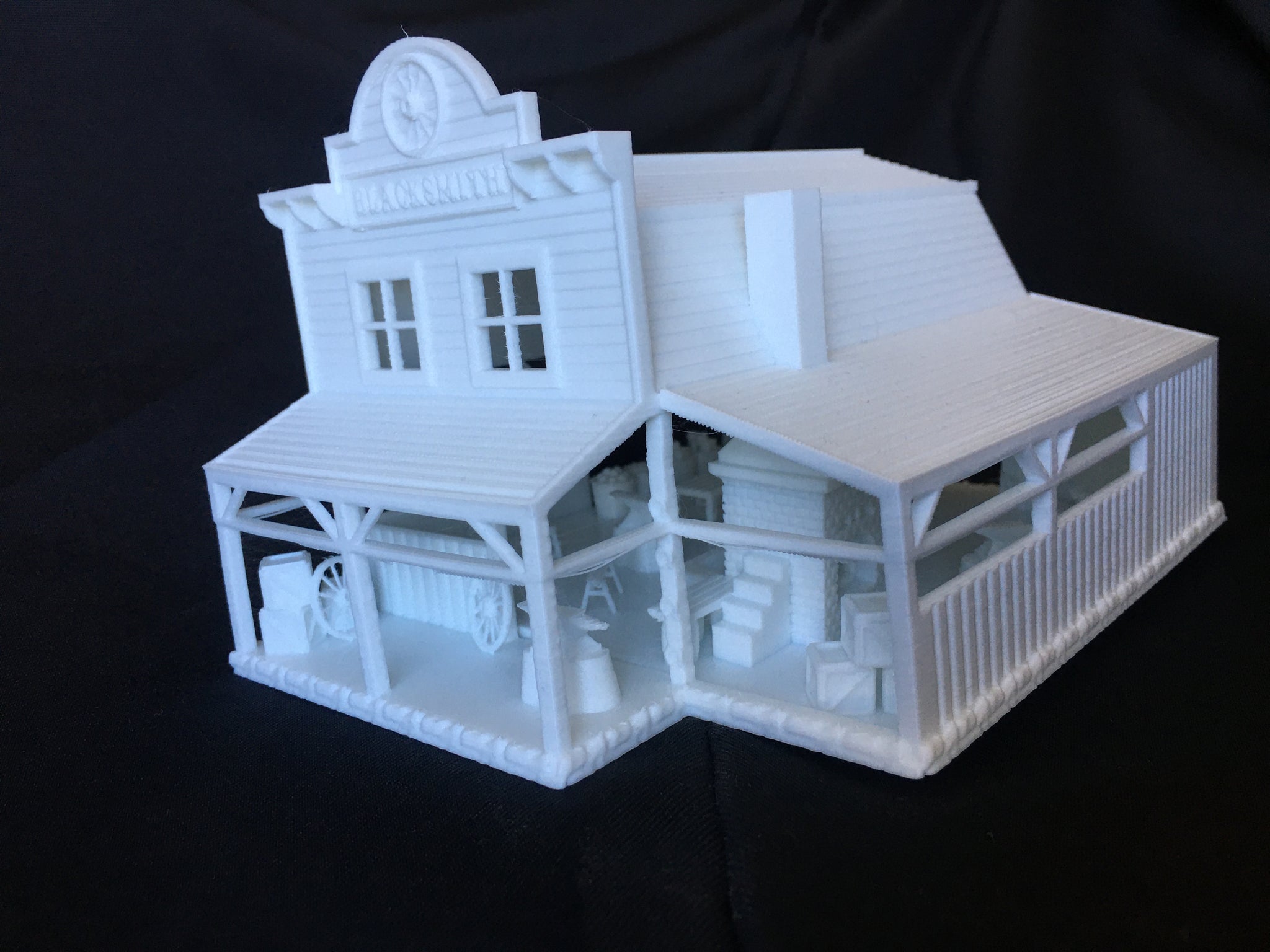 Miniature HO Scale Old West #5 Frontier Blacksmith Shop