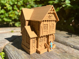 Miniature #38 Magical HO-Scale Sanderson Sisters’ Brown Witch Cottage from Salem House Including Interiors