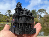 Miniature N-Scale Victorian #4 Black Haunted Mansion Assembled Shell