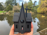 Small Black Miniature N-Scale Gru Villain Victorian Gothic House Minion Mansion Built