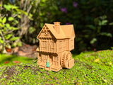 Small Miniature #38 Magical Brown N-Scale Sanderson Sisters’ Brown Witch Cottage from Salem House Including Interiors