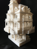 HO Scale White Miniature Victorian Collection #4 Mansion by Gold Rush Bay INCLUDING INTERIORS