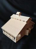 Miniature HO Scale Old West #6 Frontier Wood Livery Barn Stables Assembled w/ Interiors