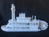 “The Riverbelle” - Miniature HO Scale Old West Steamboat Paddlewheeler Riverboat Built Train Layout