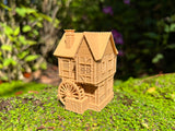 Small Miniature #38 Magical Brown N-Scale Sanderson Sisters’ Brown Witch Cottage from Salem House Including Interiors