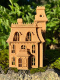 Small Brown Miniature #37 N-Scale Addams Family Mansion Wednesday Victorian House Built
