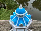 COLOR HO-Scale Miniature Victorian Park Gazebo/Bandstand Blue & White 1:87 Limited Edition