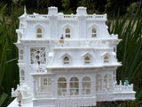 HO-Scale Victorian Miniature #14 Captain Hightower Mansion 1:87 White w/INTERIORS