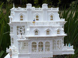 N-Scale Victorian Miniature #14 Captain Hightower Mansion 1:160 White w/INTERIORS