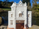 Gold Rush Bay HO-Scale Main Street Firehouse Facade Victorian Built 1:87