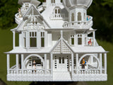 HO-Scale Miniature “Bishop's Palace” Victorian House (1:87 Scale)