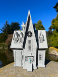 Gray Miniature HO-Scale Gru Villain Victorian Gothic House Minion Mansion Built