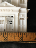 N-Scale Victorian Firehouse Station Miniature Model Train Assembled Built 1:150