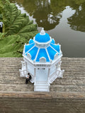 COLOR HO-Scale Miniature Victorian Park Gazebo/Bandstand Blue & White 1:87 Limited Edition