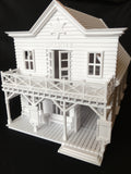 Miniature White Old West #3 Sheriff Jailhouse HO Train Scale with Interiors Assembled Built Ready
