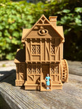 Miniature #38 Magical HO-Scale Sanderson Sisters’ Brown Witch Cottage from Salem House Including Interiors