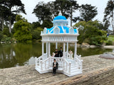 COLOR HO-Scale Miniature Victorian Park Gazebo/Bandstand Blue & White 1:87 Limited Edition