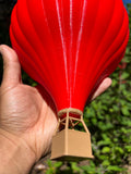 Large RED Miniature O-Scale HOT AIR BALLOON for Train Models Dollhouses