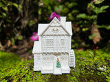 Small Miniature #38 Magical White N-Scale Sanderson Sisters’ Witch Cottage from Salem House