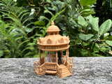 Wood Color N-Scale Miniature Victorian Park Gazebo/Bandstand 1:160 Limited Edition