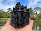 Miniature N-Scale Victorian #4 Black Haunted Mansion Assembled Shell