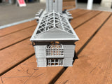Miniature Ferry/Train Station +Clock Tower Gray N Scale 1:160 for train model