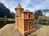 Miniature #37 HO-Scale Munster Family Mansion Brown Mockingbird Victorian House Built