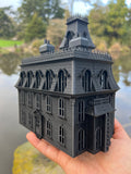 Opening Black HO-Scale Miniature #37 Addams Family Mansion Wednesday Victorian House Built 1/87 built with Hinge