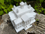 "The Shipley Mansion" - New Orleans Style Southern House by Gold Rush Bay - HO Scale 1:87 Assembled & Built Ready