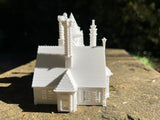 Small N-Scale Tudor Hall White 1:160 Miniature Model by Gold Rush Bay