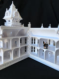 HO-Scale Miniature Victorian #5 - Castle House by Gold Rush Bay 1:87 White (Hinge)