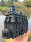 Opening Black HO-Scale Miniature #37 Addams Family Mansion Wednesday Victorian House Built 1/87 built with Hinge